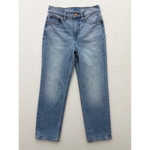 J.Crew Classic Straight Leg Jeans Medium Wash Blue Candiani Denim Womens 25